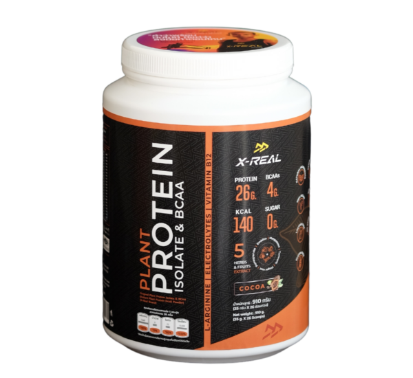 โปรตีนพืชรสโกโก้ Plant Protein Isolate & BCAA แบบกระปุก